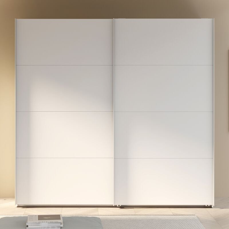 Line vaatekaappi liukuovilla 220x210 valkoinen